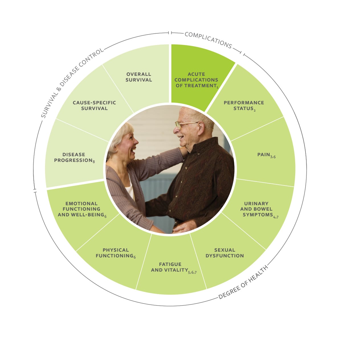 ICHOM Standard Sets Advanced Prostate Cancer Outcomes Wheel