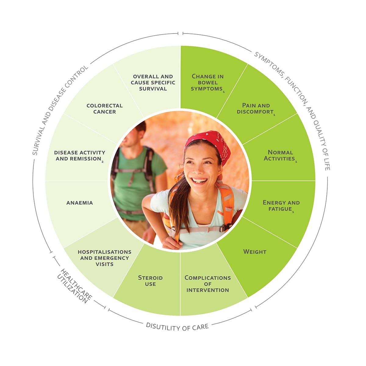 ICHOM Standard Sets Inflammatory Bowel Disease Outcomes Wheel